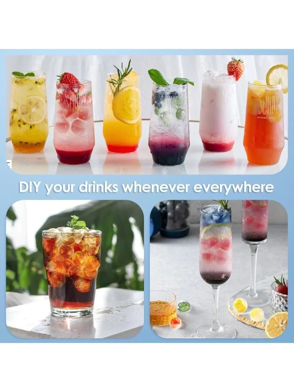 Ice Cube Trays with Lid Sphere Mold Spherical 0.8